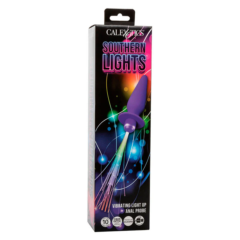 CALEXOTICS - SOUTHERN LIGHTS LIGHT UP ANAL PLUG 10 VIBRAÇÕES SILICONE ROXO - Image 8