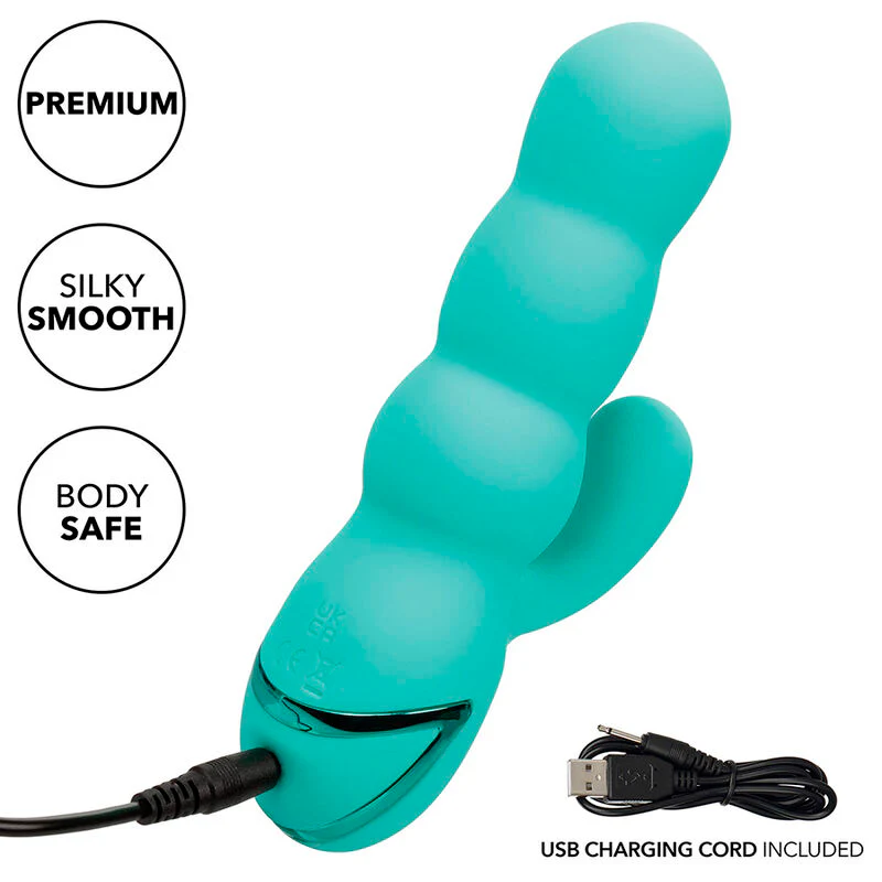 CALEXOTICS - VIBRADOR DEL MAR DIVA RABBIR AQUA GREEN POR CALIFORNIA DREAMING - Image 12