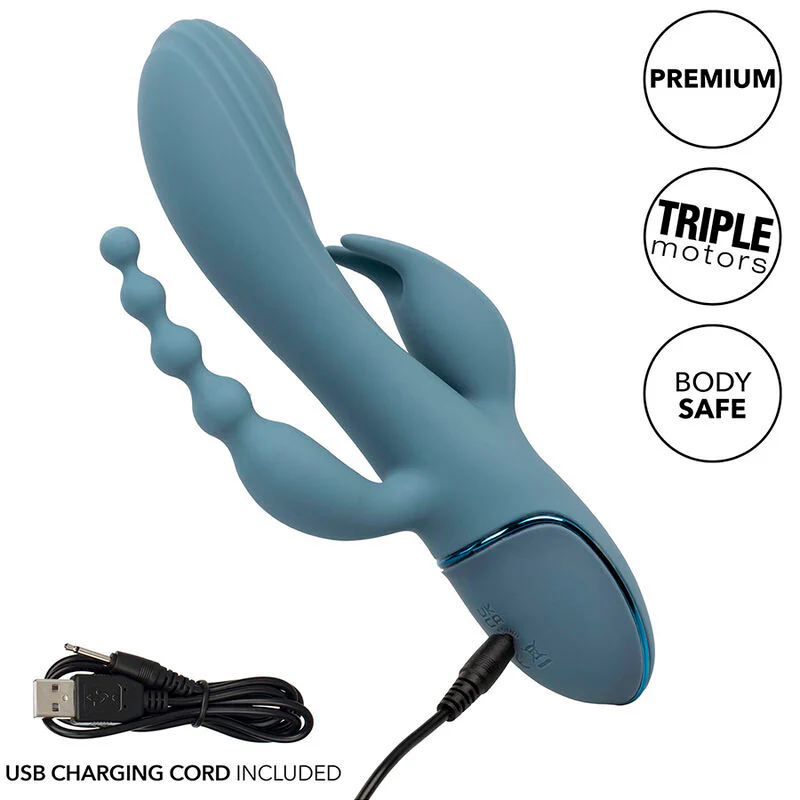CALEXOTICS - VIBRADOR TRIPLO ECSTASY CINZA - Image 10