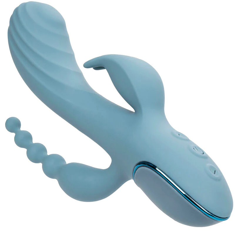 CALEXOTICS - VIBRADOR TRIPLO ECSTASY CINZA - Image 5