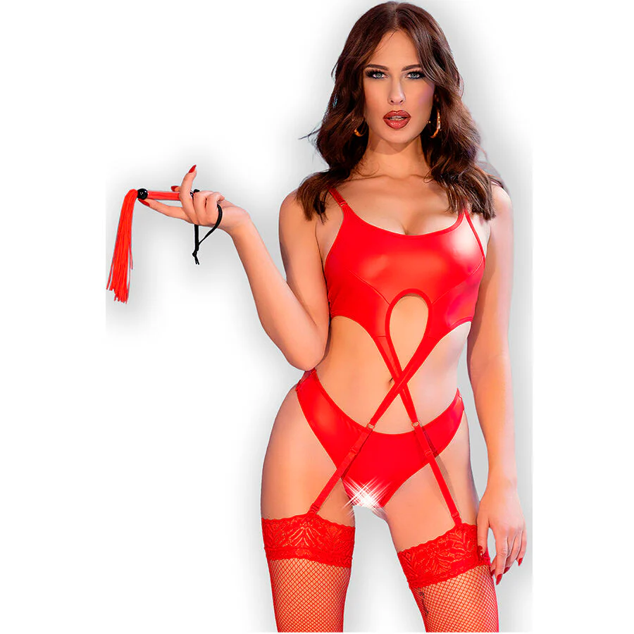 CHILIROSE - CR 4625 SET CUATRO PIEZAS CROTCHLESS ROJO S - Image 4