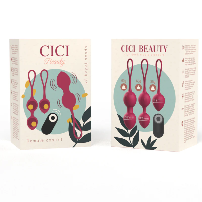 CICI BEAUTY - CONTROLE REMOTO PREMIUM SILICONE 3 VIBRANTES KEGEL BEADS - Image 5