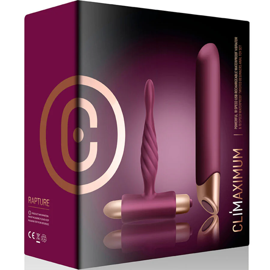 CLIMAXIMUM - KIT RAPTURE VIBRADOR CLÁSSICO + PLUG ANAL PARA INICIANTES - Image 4