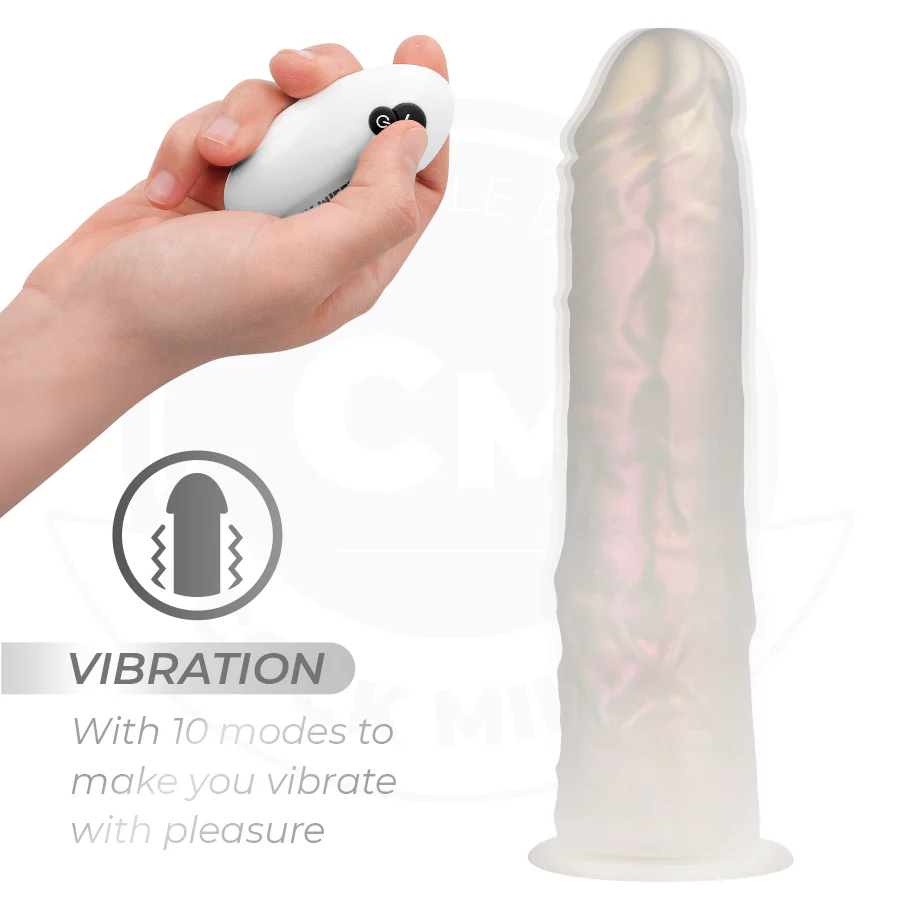 COCK MILLER - DILDO COM VENTOSA, LUZES E VIBRAÇÃO COM CONTROLE REMOTO BRANCO 21,5 CM - Image 4