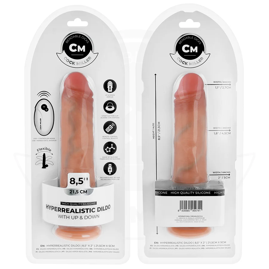 COCK MILLER - DILDO HIPER-REALISTA COM VENTOSA E IMPULSÃO COM CONTROLE REMOTO 21,5 CM - Image 7
