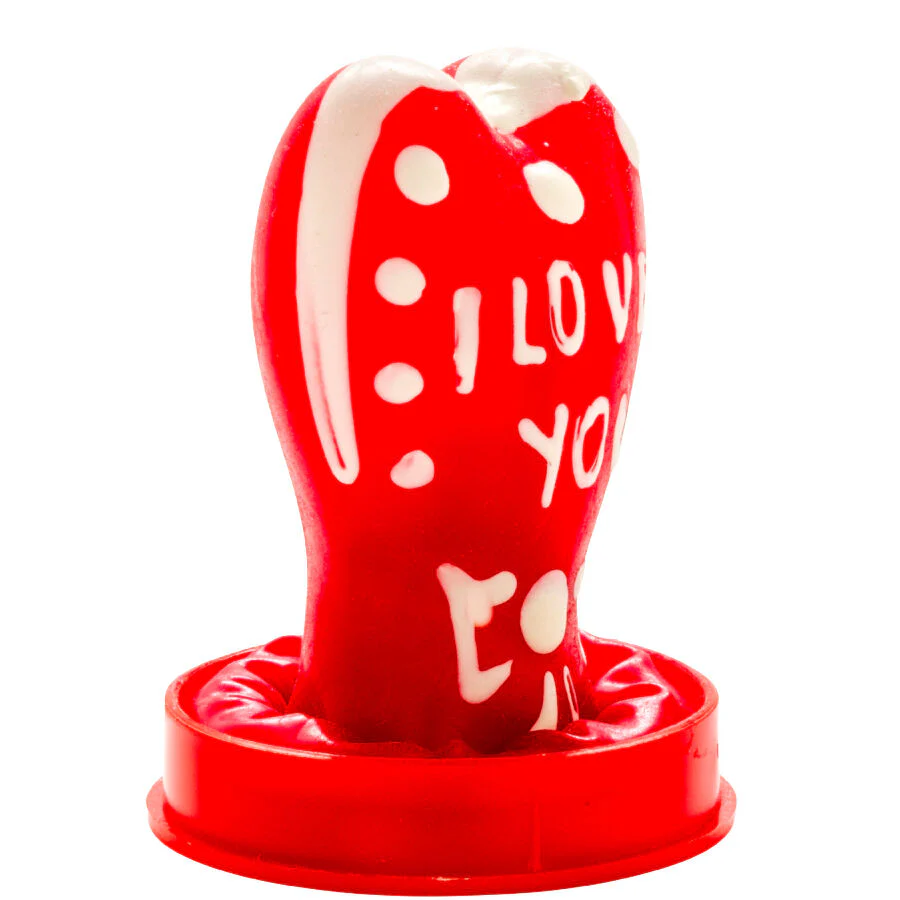 CONDOMERIE - PRESERVATIVOS NOVIDADES PINTADOS À MÃO CORAÇÃO - EU TE AMO MODELO 1 - Image 4