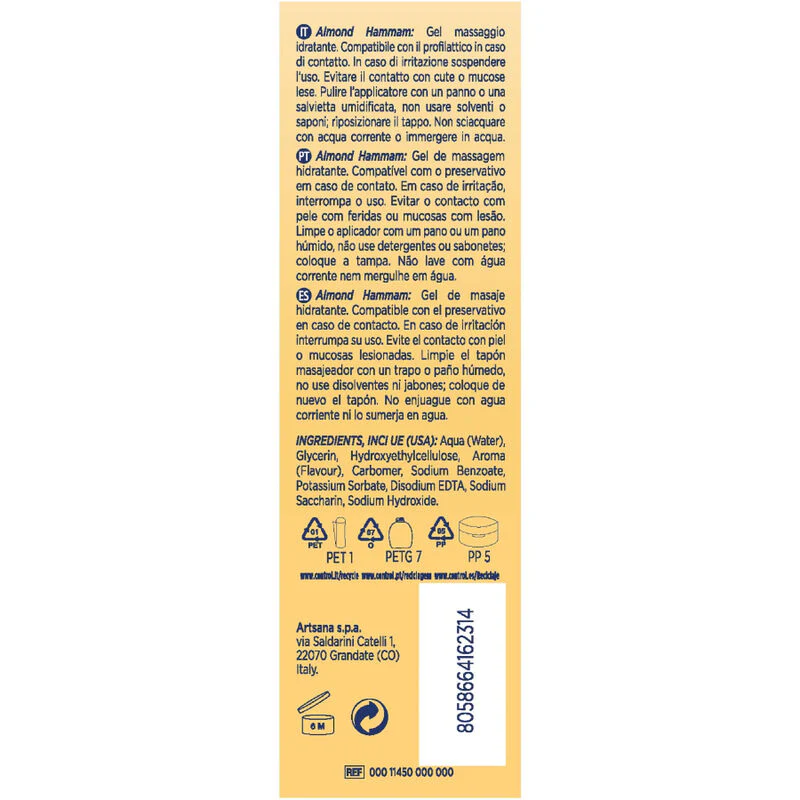 CONTROL - GEL DE MASSAGEM HAMMAM DE AMÊNDOA 3 EM 1 200 ML - Image 2
