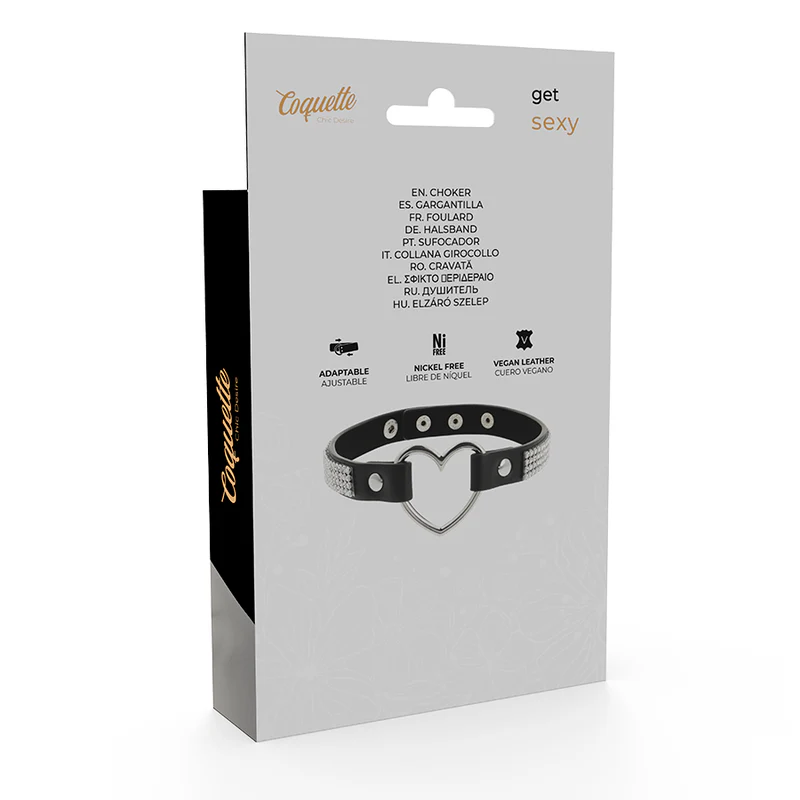 COQUETTE CHIC DESIRE - GARGANTILHA DE COURO VEGANO COM CORAO - Image 6