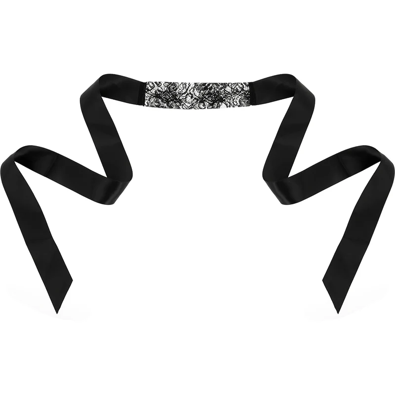 COQUETTE CHIC DESIRE - MSCARA DE RENDA PRETA COM FITA - Image 3