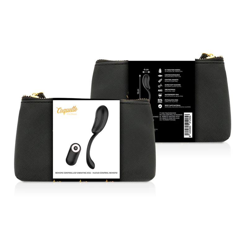 COQUETTE CHIC DESIRE - OVO VIBRANTE CONTROLE REMOTO RECARREGVEL PRETO/ OURO - Image 3