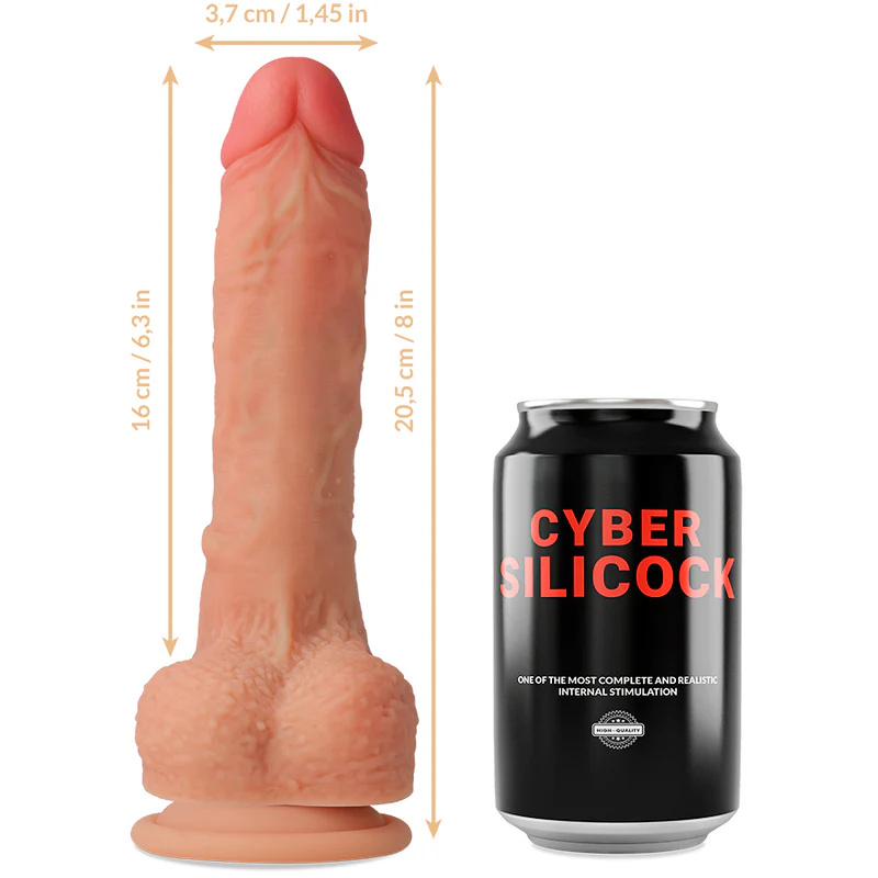 CYBER SILICOCK - STRAP-ON CONNOR SILICONE LÍQUIDO COM 3 ANÉIS GRTIS 20.5 CM -O- 3.7 CM - Image 6
