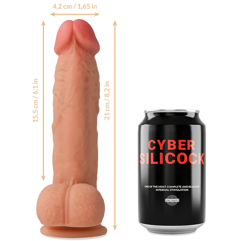 CYBER SILICOCK - STRAP-ON SAUL SILICONE LÍQUIDO COM 3 ANÉIS GRTIS 15.5 CM -O- 4.2 CM - Image 6