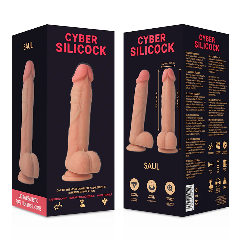 CYBER SILICOCK - STRAP-ON SAUL SILICONE LÍQUIDO COM 3 ANÉIS GRTIS 15.5 CM -O- 4.2 CM - Image 8