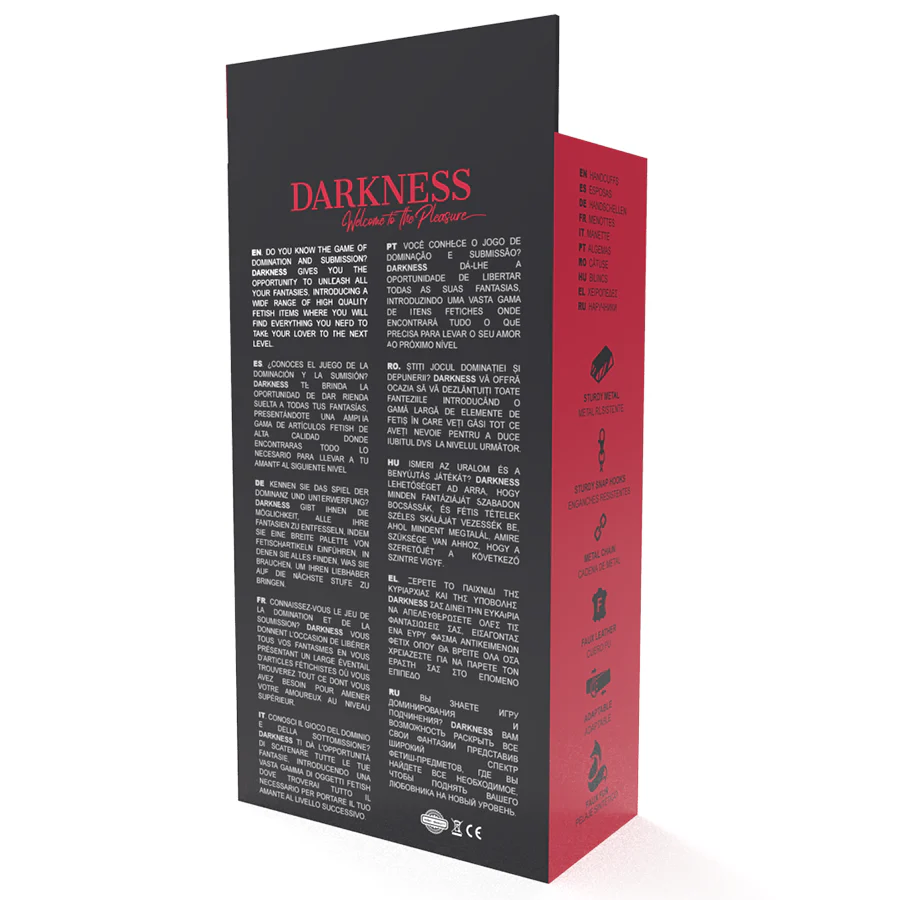DARKNESS - ALGEMAS DE COURO AJUSTVEIS PRETAS COM FORRO - Image 7