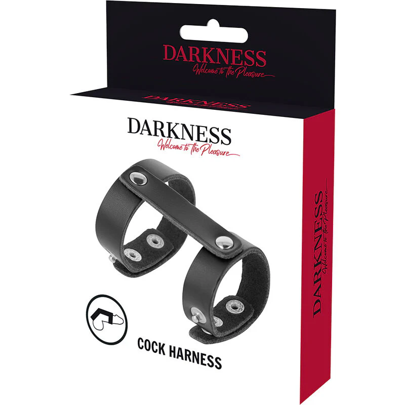 DARKNESS - ANEL DE PÉNIS E TESTÍCULOS AJUSTVEIS EM COURO - Image 5