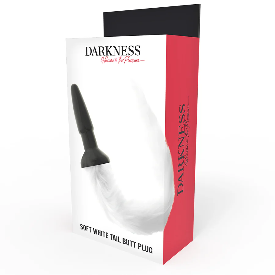 DARKNESS - PLUG ANAL DE SILICONE COM CAUDA BRANCA - Image 3