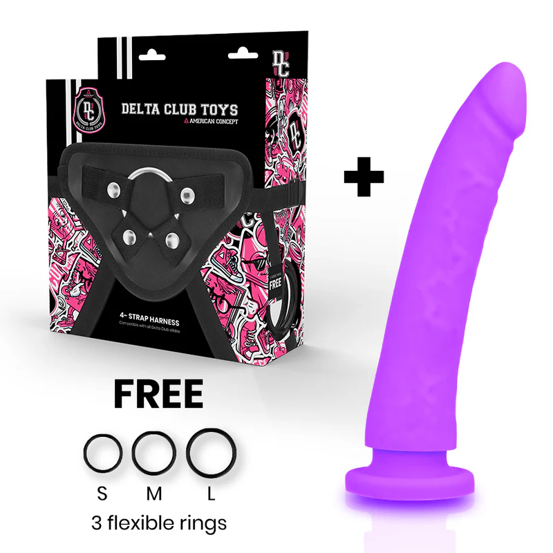 DELTA CLUB - BRINQUEDOS ARNES + DONG PURPLE SILICONE 20 CM -O- 4 CM - Image 2