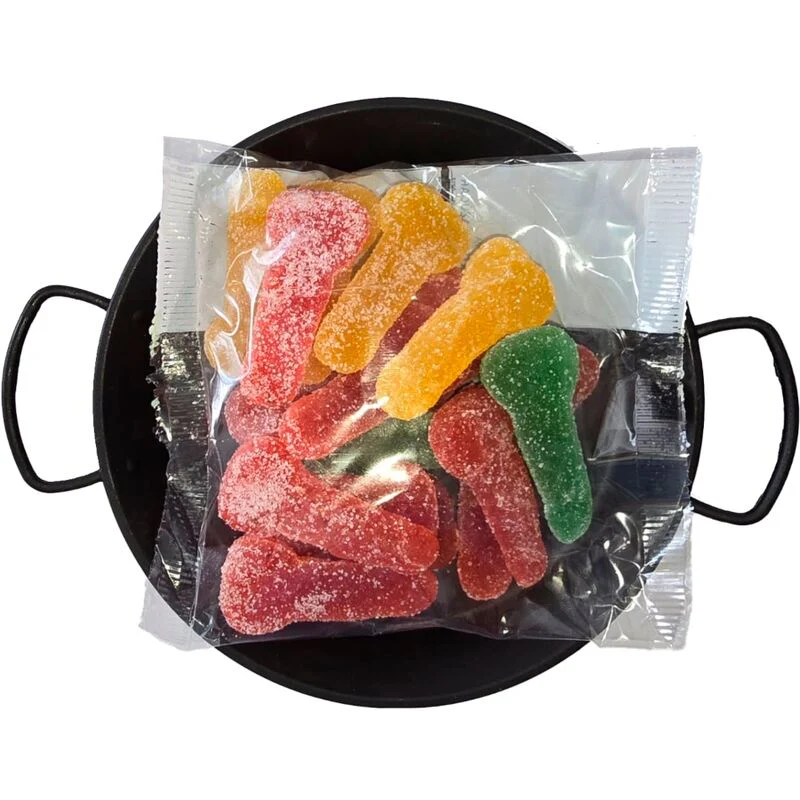 DIABLO PICANTE - DOCES DE AÚCAR MASTIGVEIS EM FORMATO DE PÊNIS EM DIFERENTES SABORES