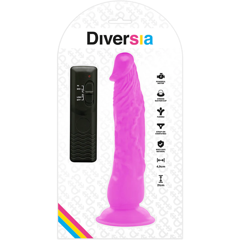 DIVERSIA - FLEXÍVEL VIBRAO VIBRANTE ROXO 21 CM -O- 4.9 CM - Image 7