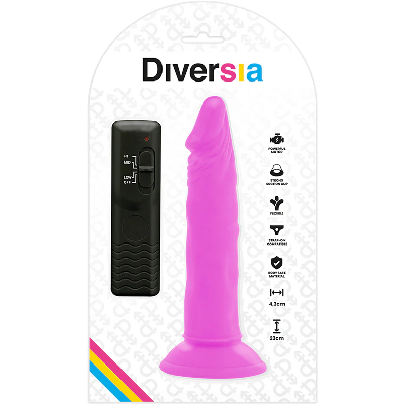 DIVERSIA - FLEXÍVEL VIBRAO VIBRANTE ROXO 23 CM -O- 4.3 CM - Image 7