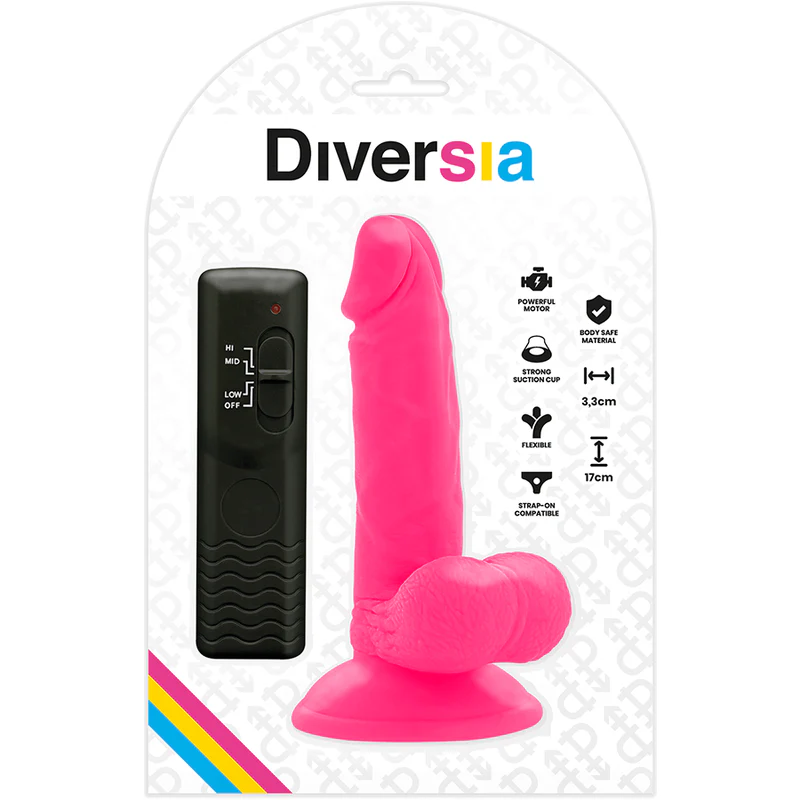 DIVERSIA - FLEXÍVEL VIBRAO VIBRAO ROSA 17 CM -O- 3.3 CM - Image 7
