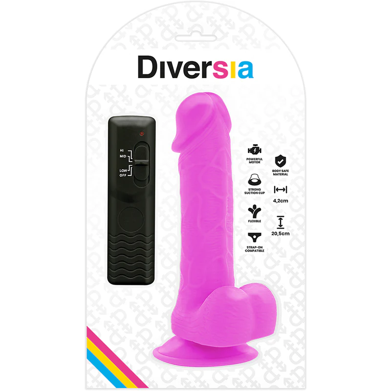 DIVERSIA - FLEXÍVEL VIBRATÓRIO ROXO 20.5 CM -O- 4.2 CM - Image 7