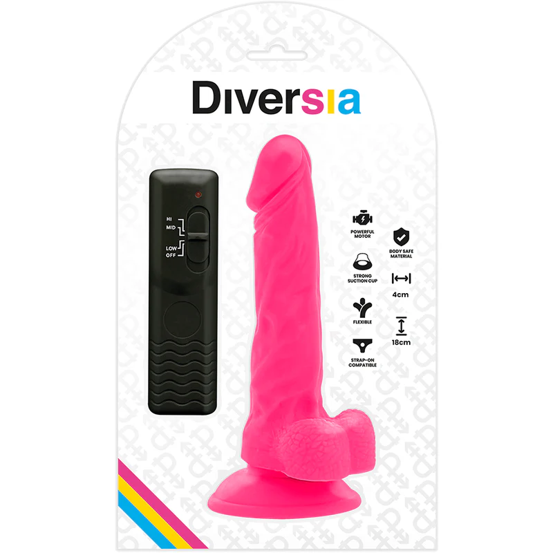 DIVERSIA - VIBRAO FLEXÍVEL DIVERSIA ROSA 18 CM -O- 4 CM - Image 7