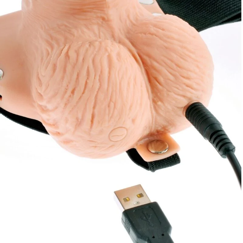 FETISH FANTASY SERIES - ARNÊS AJUSTVEL COM CONTROLE REMOTO PÊNIS REALISTA COM TESTÍCULOS RECARREGVEIS E VIBRADOR 15 CM - Image 6