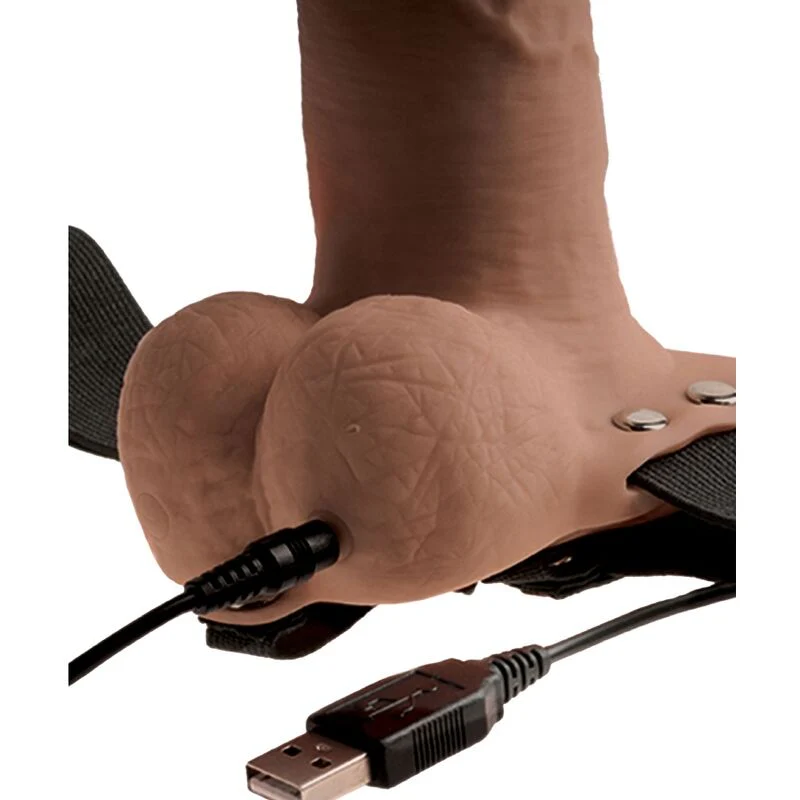 FETISH FANTASY SERIES - ARNÊS AJUSTVEL PÊNIS REALISTA COM TESTÍCULOS RECARREGVEIS E VIBRADOR 15 CM - Image 3