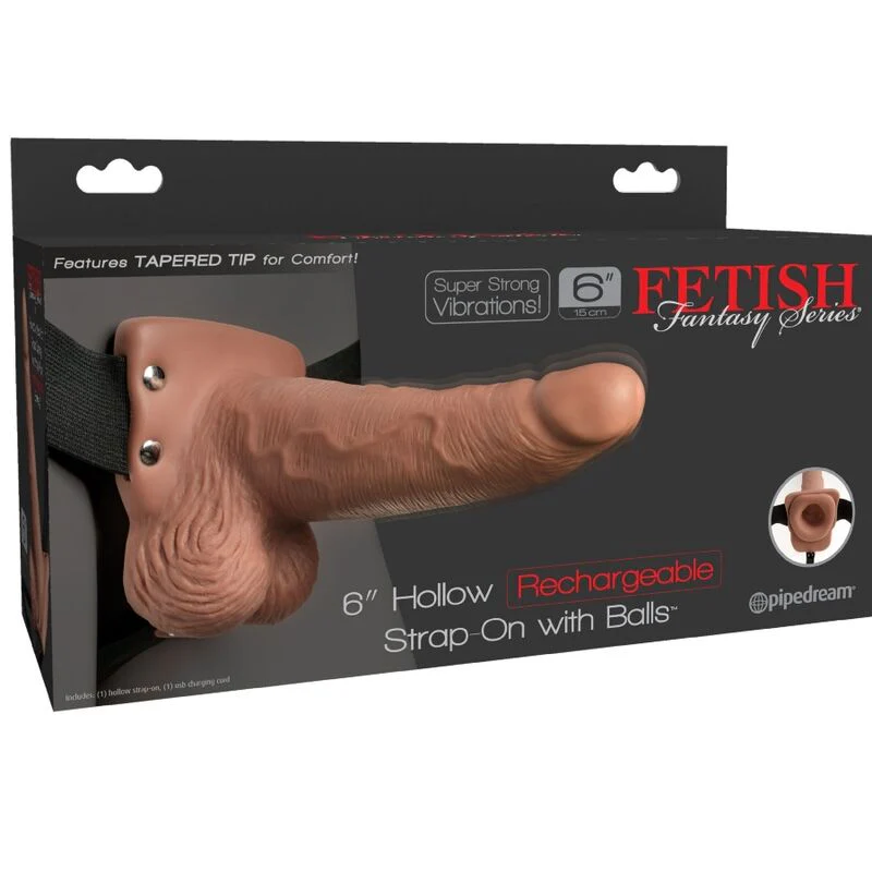 FETISH FANTASY SERIES - ARNÊS AJUSTVEL PÊNIS REALISTA COM TESTÍCULOS RECARREGVEIS E VIBRADOR 15 CM - Image 6