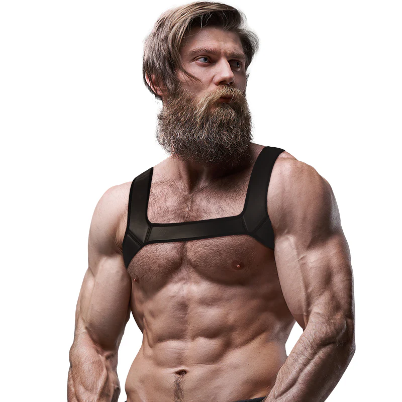 FETISH SUBMISSIVE ATTITUDE - ARNÊS DE PEITO NEOPRENE PARA HOMENS TAMANHO L - Image 4