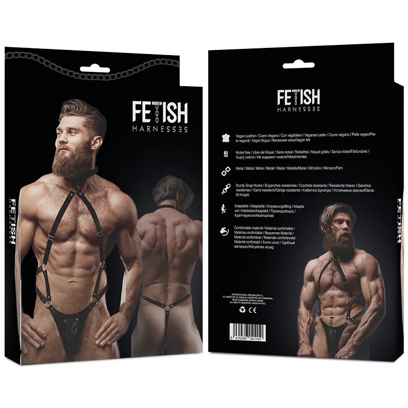 FETISH SUBMISSIVE ATTITUDE - ARNÊS JOCK STRAP DE COURO ECO MASCULINO - Image 2