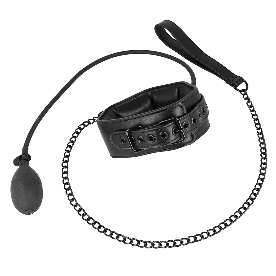 FETISH SUBMISSIVE BONDAGE - COLEIRA DE ESTRANGULAMENTO INFLÁVEL COM CORRENTE - Image 12