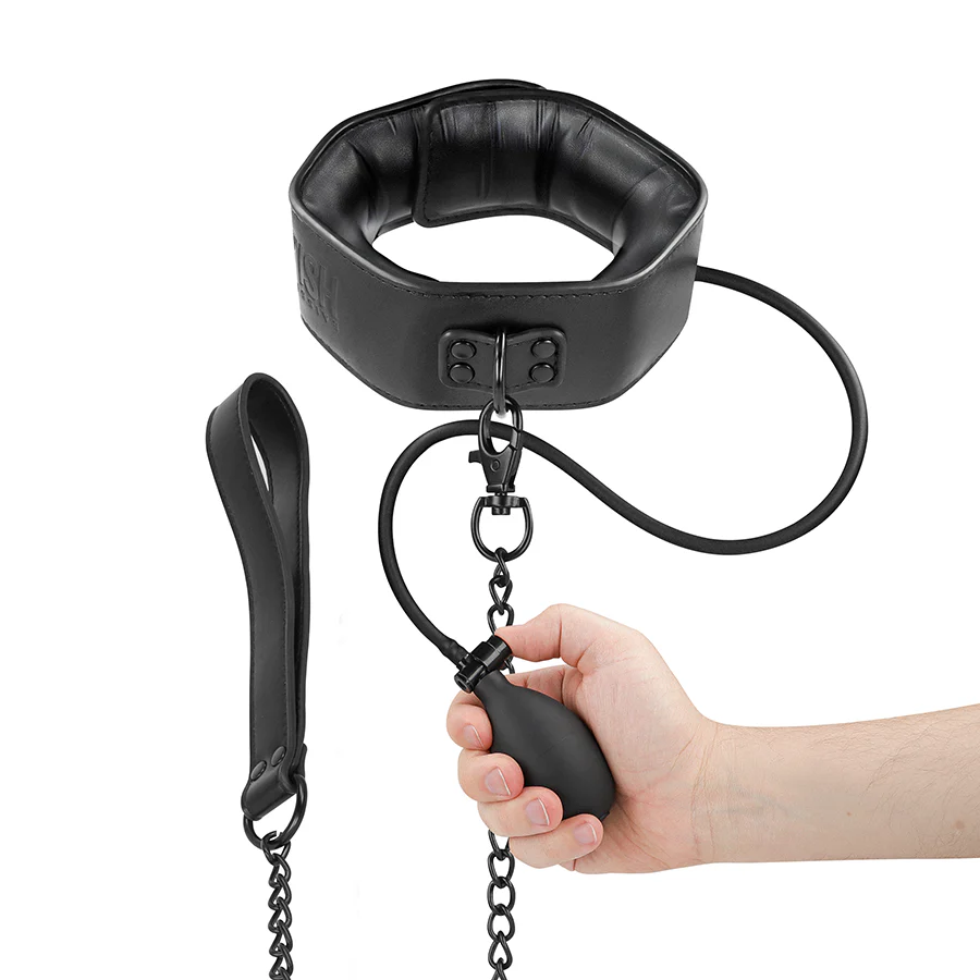 FETISH SUBMISSIVE BONDAGE - COLEIRA DE ESTRANGULAMENTO INFLÁVEL COM CORRENTE - Image 2