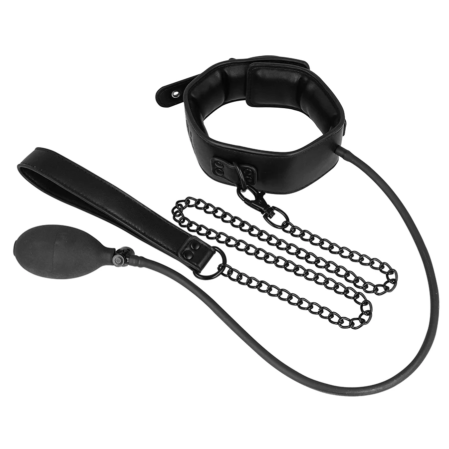 FETISH SUBMISSIVE BONDAGE - COLEIRA DE ESTRANGULAMENTO INFLÁVEL COM CORRENTE - Image 5