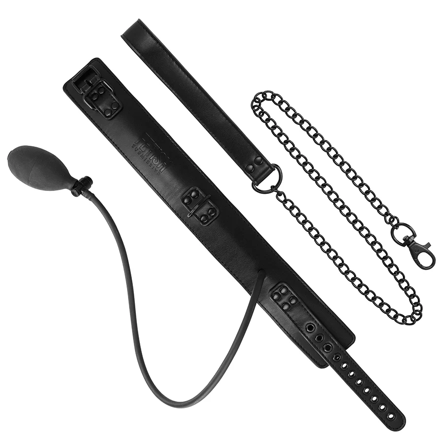 FETISH SUBMISSIVE BONDAGE - COLEIRA DE ESTRANGULAMENTO INFLÁVEL COM CORRENTE - Image 7