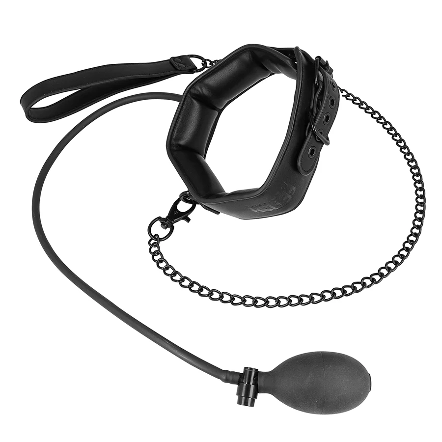FETISH SUBMISSIVE BONDAGE - COLEIRA DE ESTRANGULAMENTO INFLÁVEL COM CORRENTE - Image 9