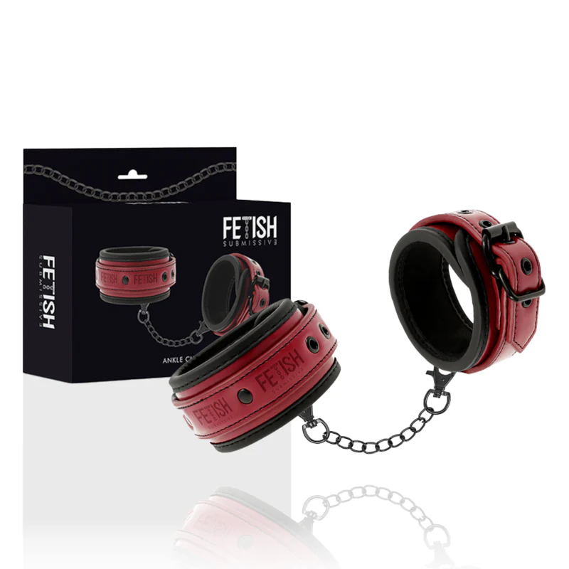FETISH SUBMISSIVE DARK ROOM - ALGEMAS DE TORNOZELO DE COURO VEGANO COM FORRO DE NEOPRENE - Image 2