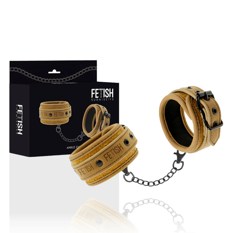 FETISH SUBMISSIVE ORIGEN - PUNHOS DE TORNOZELO DE COURO VEGANO COM FORRO DE NEOPRENE - Image 2