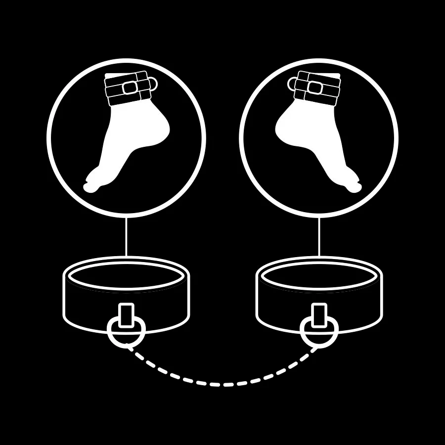 FETISH SUBMISSIVE - PUNHOS DE TORNOZELO DE COURO VEGANO COM FORRO DE NOPRENE - Image 8