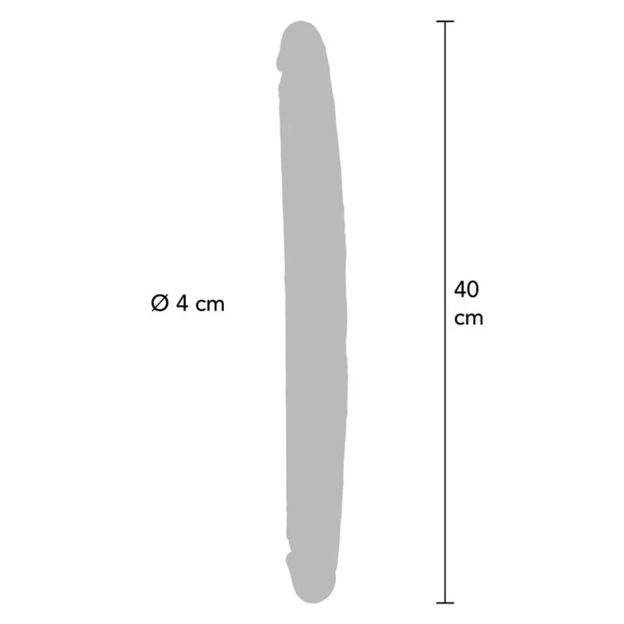GET REAL - DILDO DE SILICONE DE DUAS PONTAS CARAMELO 40 CM - Image 3