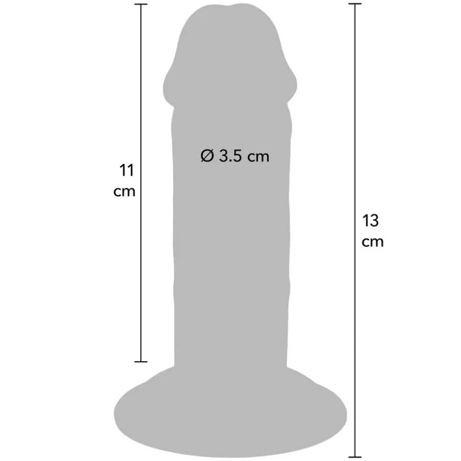 GET REAL - PÊNIS DE TPE DELUXE DE DUPLA DENSIDADE E ESPESSURA, 13 CM - Image 4