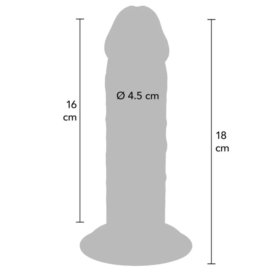 GET REAL - PÊNIS DE TPE DELUXE DE DUPLA DENSIDADE E ESPESSURA, 18 CM - Image 4