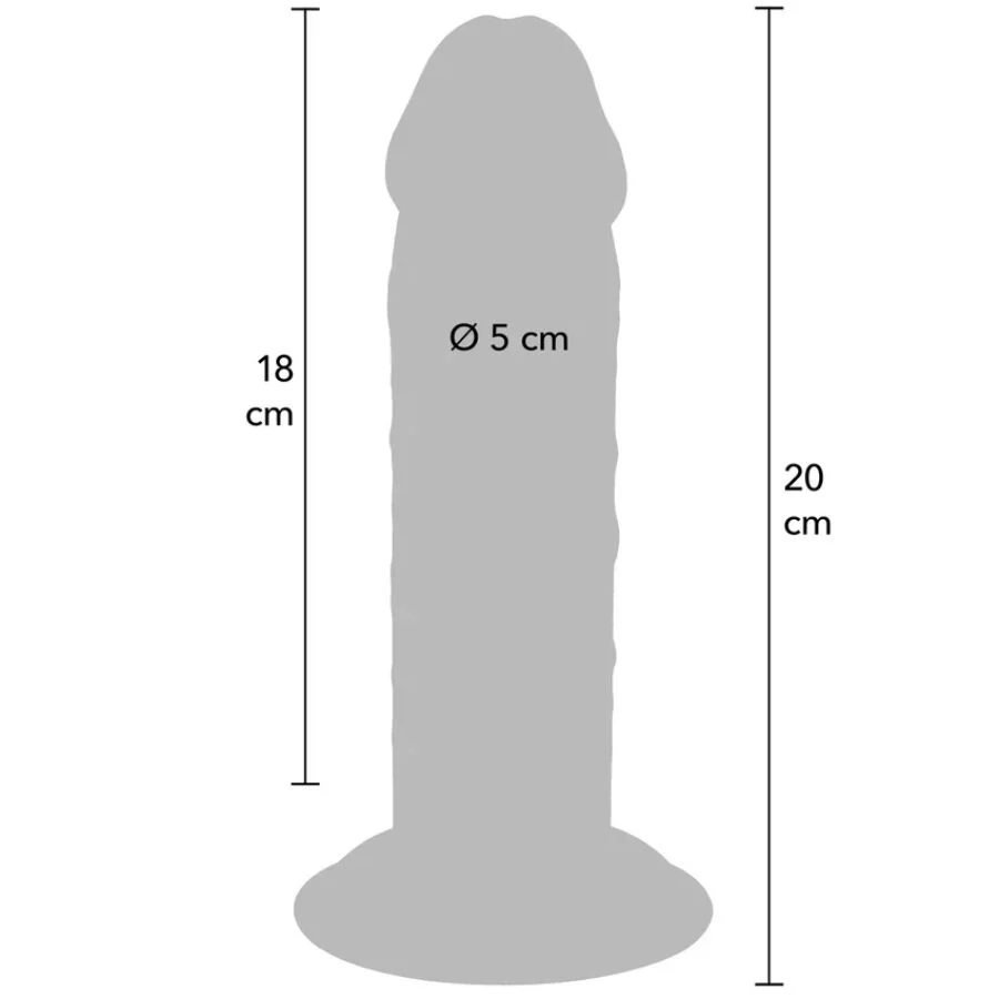 GET REAL - PÊNIS DE TPE DELUXE DE DUPLA DENSIDADE E ESPESSURA, 20 CM - Image 4