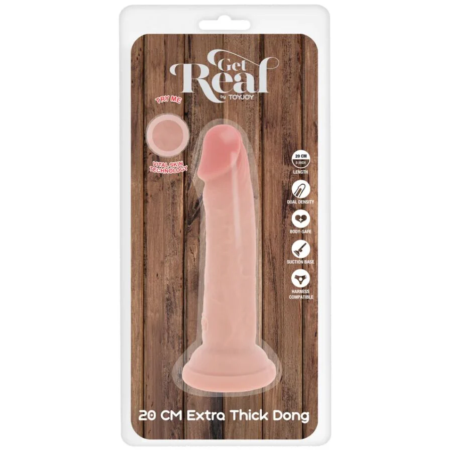 GET REAL - PÊNIS DE TPE DELUXE DE DUPLA DENSIDADE E ESPESSURA, 20 CM - Image 5