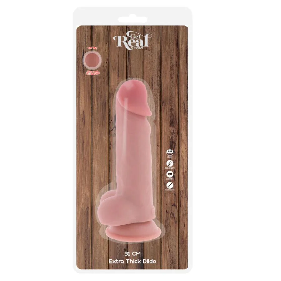 GET REAL - PÊNIS REALISTA DE LUXO COM TESTÍCULOS EXTRA GROSSO DE 31 CM - Image 5
