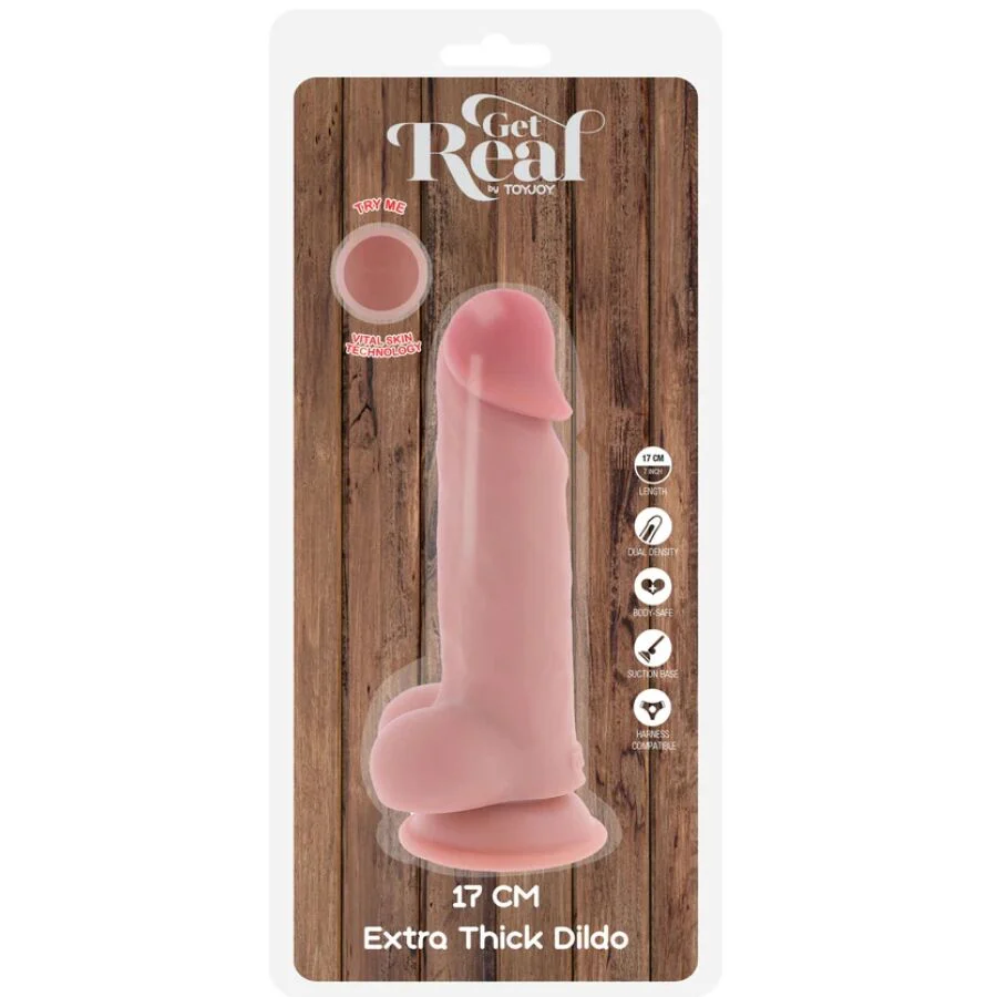 GET REAL - PÊNIS REALISTA DE LUXO COM TESTÍCULOS EXTRA GROSSOS DE 17 CM - Image 4