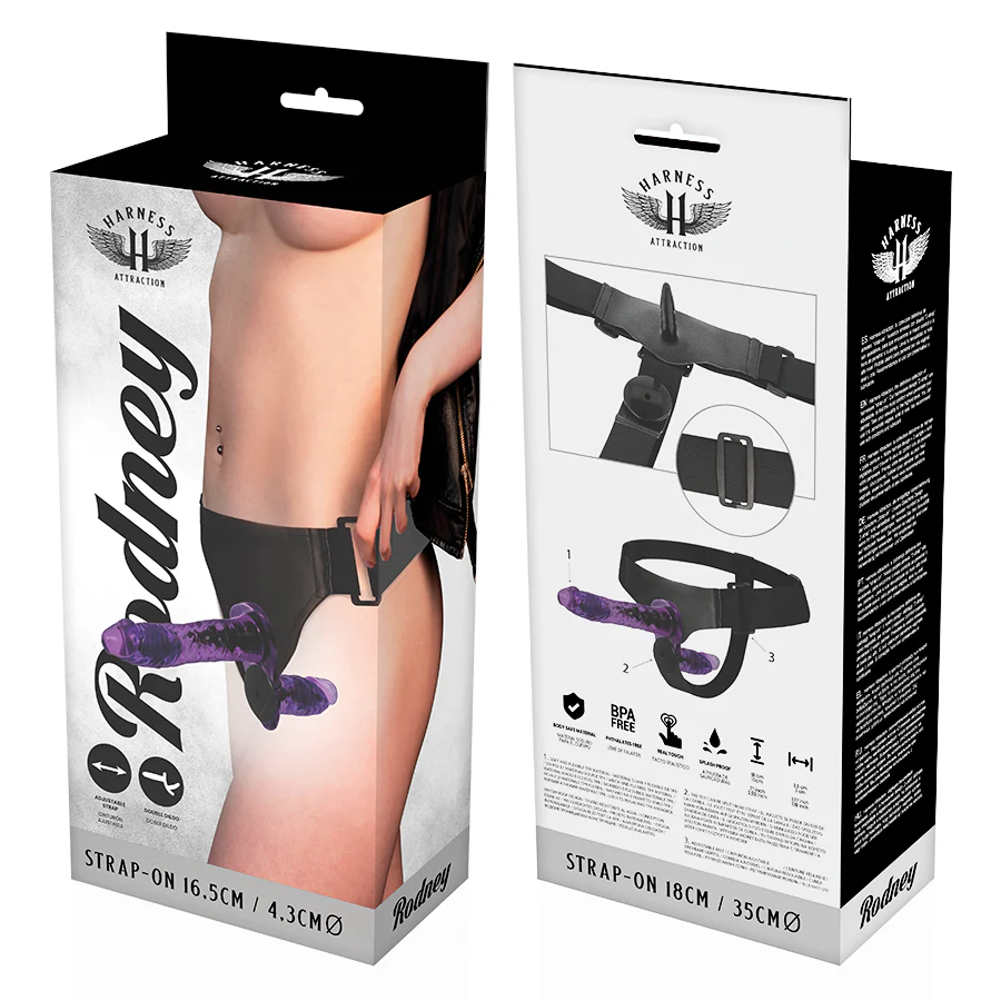 HARNESS ATTRACTION - RODNEY DUPLA PENETRACI N VIBRADOR 18 CM -O- 3.5 CM - Image 6