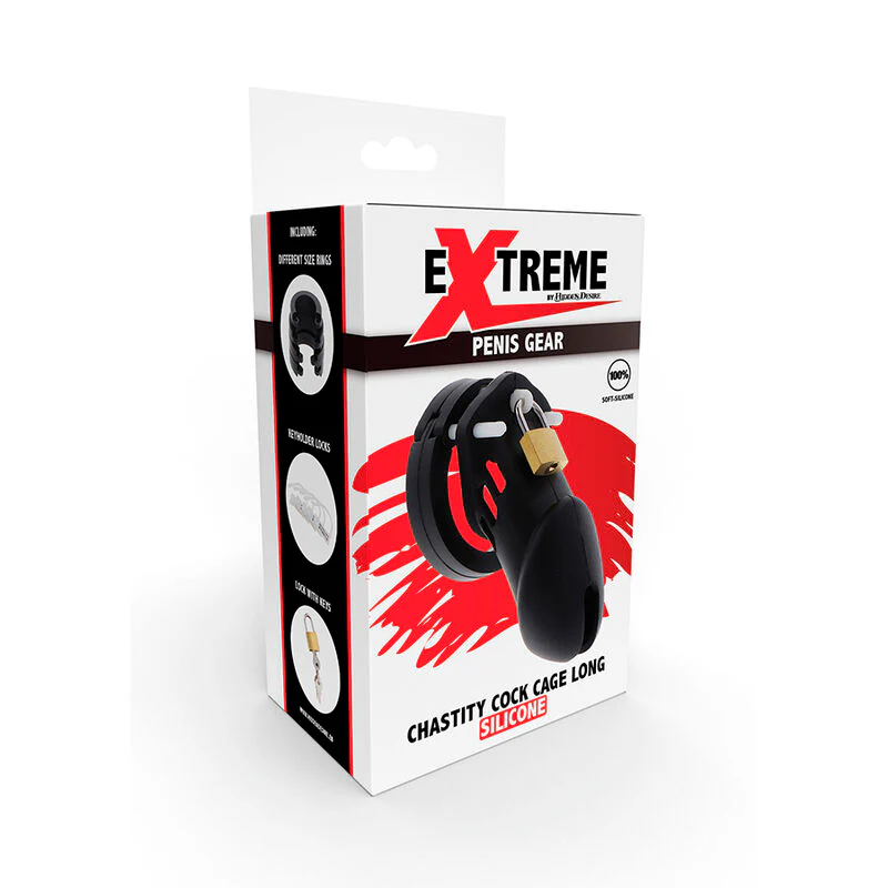 HIDDEN DESIRE - EXTREME GAIOLA DE PÉNIS DE CASTIDADE SILICONE TAMANHO L PRETO - Image 5