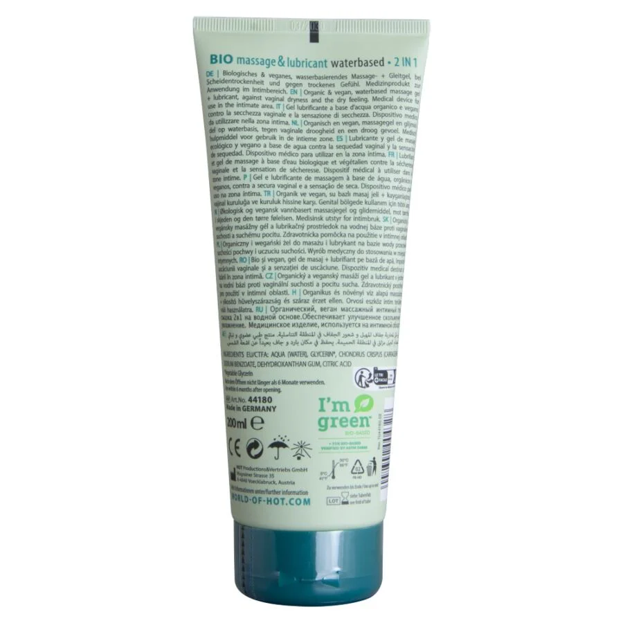 HOT - BIO MASSAGE & LUBRIFICANTE À BASE DE ÁGUA 2 EM 1 200 ML - Image 2